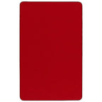 Flash Furniture Wren 36''W x 72''L Rectangular Red Thermal Laminate Activity Table - Standard Height Adjustable Legs