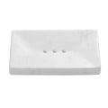 StonePlus Natural Smooth Real Marble Soap Dish/Facial Sponge Holder/Bathroom Makeup Sponge Tray with Draining Hole (Volakas Whit