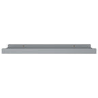 vidaXL Wall-Mounted Picture Frame Ledge Shelves - Set of 2, Gray MDF Design, Ideal for Displaying Frames and Decorations - Modern Style, 15.7"x3.5"x1.2"