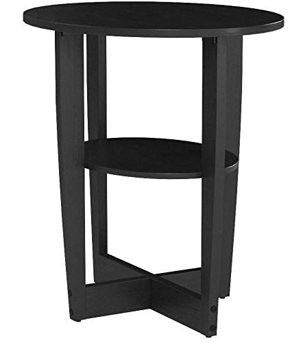 Furinno Jaya Oval End Table, Two, Walnut