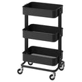 Ikea Raskog Kitchen And Living Room Trolley (35X45X78 Cm) Steel, Epoxy Powder Coating (Black)