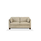 Acme Matias Leather Loveseat in Dusty White