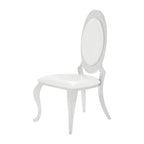 Coaster Home Furnishings Antoine Oval Back Side Chairs Cream and Chrome (Set of 2)