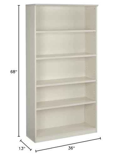 Safco Mayline Mvb5Tss Medina 5-Shelf Bookcase, 68&quot;H, Textured Sea Salt Laminate