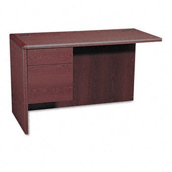 Hon-10700 &quot;L&quot; Workstation Return, Left 3/4 Pedestal, 48W X 24D X 29-1/2H, Mahogany