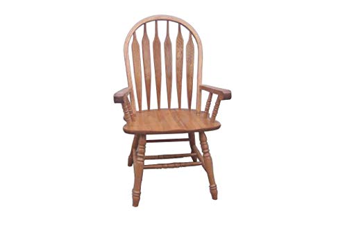 HomeRoots 23.5' X 18' X 41.25' Harvest Oak Hardwood Arm Chair