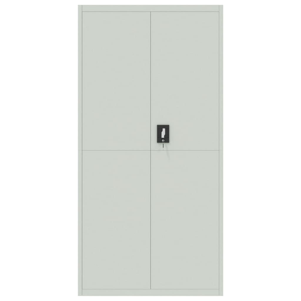 vidaXL Storage cabinet light grey 90x40x180cm steel