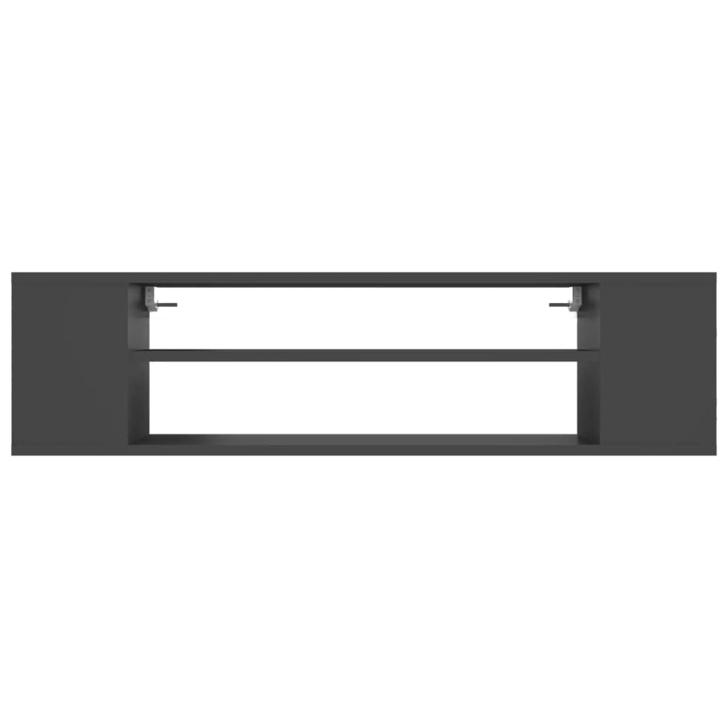 vidaXL Hanging TV Cabinet Gray 39.4&quot;x12&quot;x10.4&quot; Chipboard