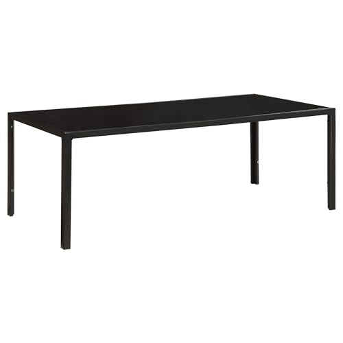 Coaster Home Furnishings Brock Rectangular Glass Top Coffee Table Set Black