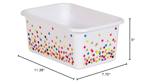 Confetti Small Plastic Storage Bin - 6 Pack