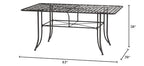 International Caravan Mandalay Iron Outdoor 60" Dining Table