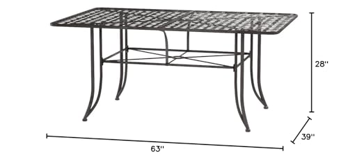 International Caravan Mandalay Iron Outdoor 60" Dining Table
