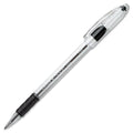 Wholesale Case Of 20 - Pentel R.S.V.P. Ballpoint Stick Pens-Ballpoint Pen, Fine Point, Black Ink/Clear Barrel