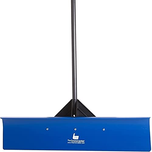 The Snowcaster 36 Inch Snow Pusher & Barn Shovel 36Uph | Heavy Duty 36   X10.5    Polypropylene Blade | Snow Removal - Driveway,
