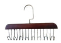 Barhary Wooden Closet Hangers, AntiSlip 8 Hook Belt Organizer, 360 Rotating MultiFunction Coat Rack For Scarves, Ties, Tank, A