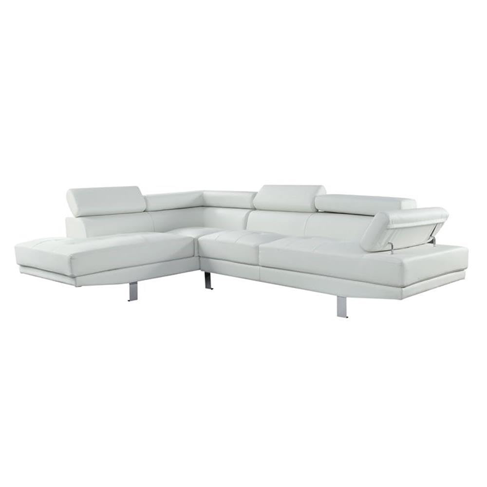 Acme Furniture Connor Sectional Sofa, Cream PU