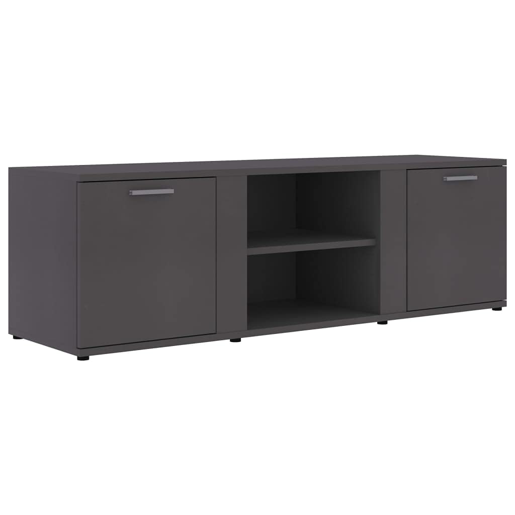 vidaXL Engineered Wood TV Stand - Gray Scandinavian Style Television Cabinet with Two Doors and Compartments - Easy to Assemble - 47.2"x13.4"x14.6"