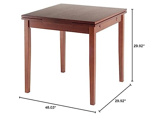 Ergode Wood Pulman Extension Table | Practical & Space-Saving | Walnut Finish | Extends to 48' | Accommodates 4 Guests | Easy Assembly