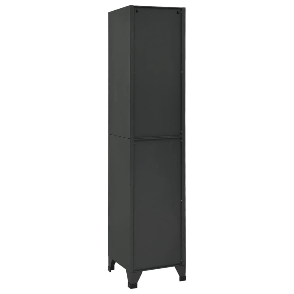 Vidaxl Locker Cabinet Anthracite, Made From Durable & Easy-To-Clean Steel Material, 15&quot;X15.7&quot;X70.9&quot; Size With 6 Lockable And Vented Doors For Schools, Offices And Rooms