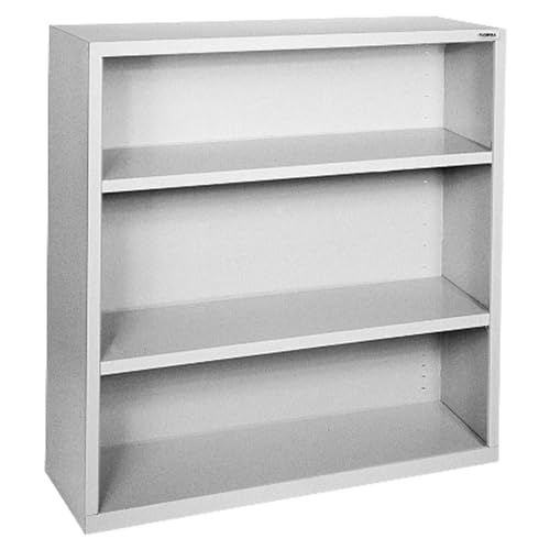 Lorell® Fortress Series Steel Modular Shelving Bookcase, 3-Shelf, 42-1/2&quot;H X 34-1/2&quot;W X 13&quot; D, Light Gray