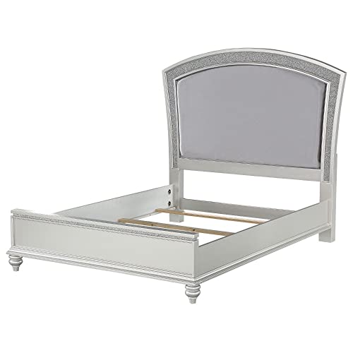 Acme Maverick Eastern King Bed in Fabric & Platinum