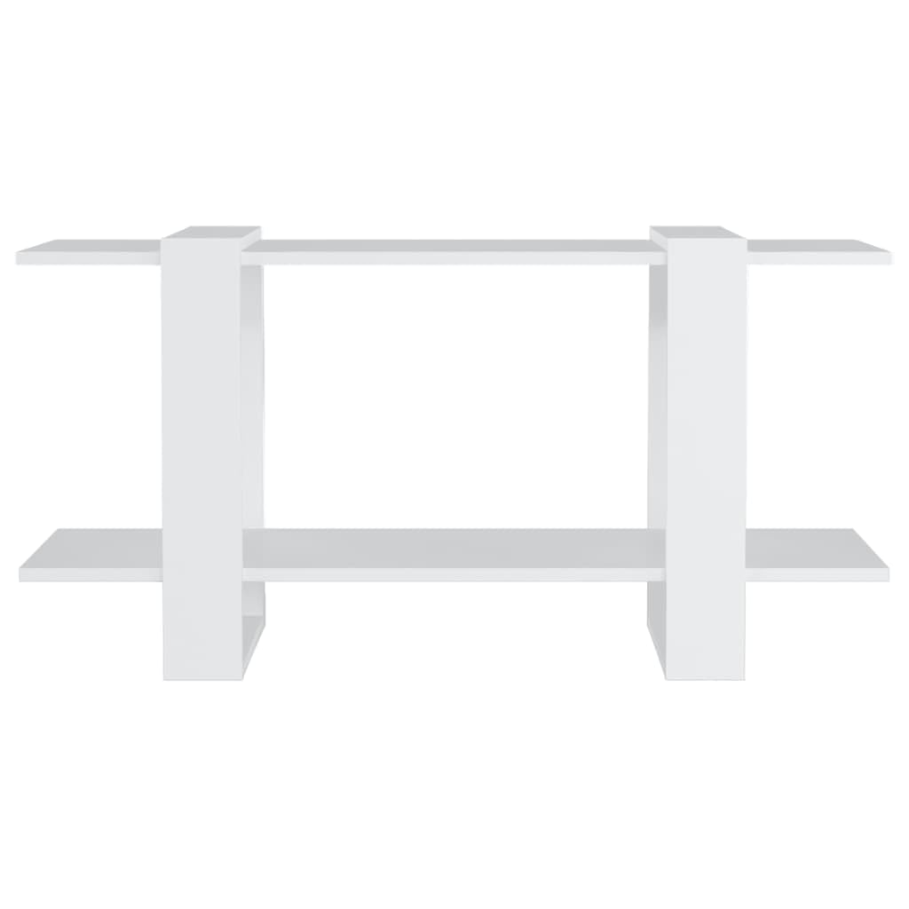 vidaXL Book Cabinet White 39.4&quot;x11.8&quot;x20.1&quot; Engineered Wood