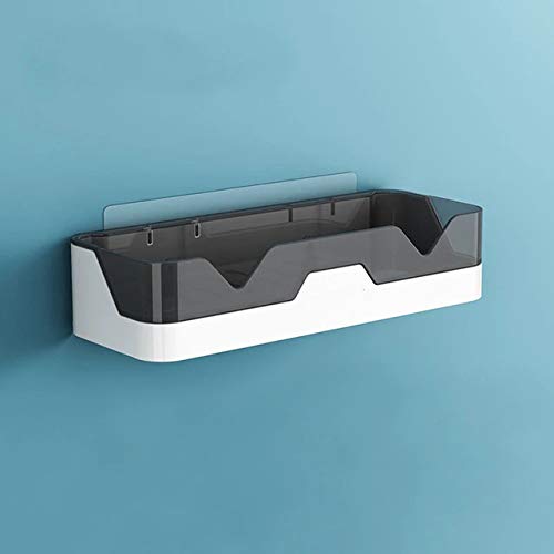 ZEEBLY Self Adhesive Shower Caddy Wall Mount with Towel Bar, Bathroom Shelf Storage Organizer No Drilling Shower Shelf Kitchen S
