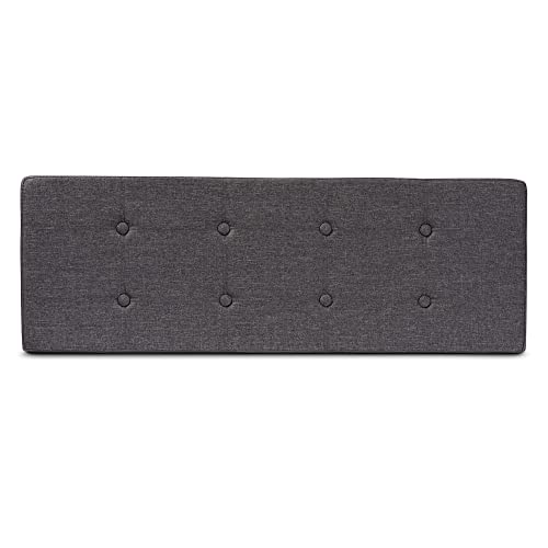 Baxton Studio Haide Modern and Contemporary Dark Grey Fabric Upholstered Storage Ottoman