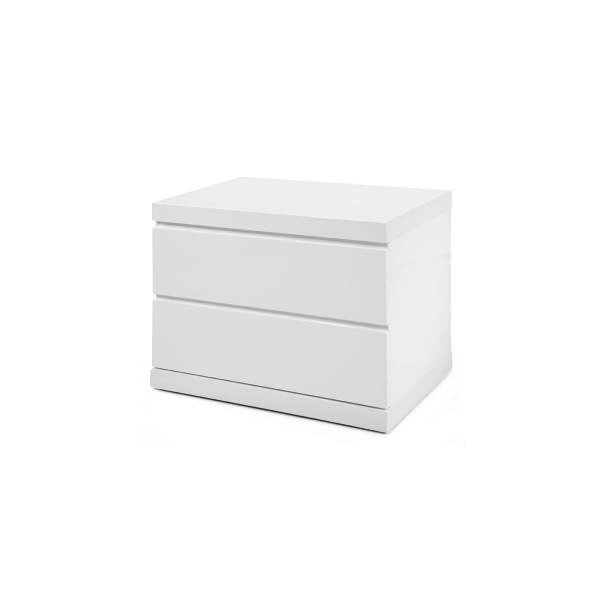 HomeRoots 18' White Two Drawers Nightstand