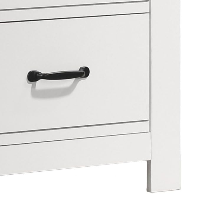 LILOLA LIVING Cassini White 2-Drawer Nightstand Bedside Table