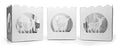 Reindeer Holiday Candle Holders - Set of 3 White Metal Votive Holders with Reindeer Designs - Christmas Candles - 2.75 H x 2.38 