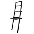 Ergode Bellamy Leaning Desk with 2 Shelves, Black