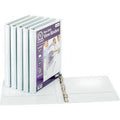 Tops Non-Stick Pvc Free View Binder, 1/2', 125 Sheets Round Ring, White 6-Pack