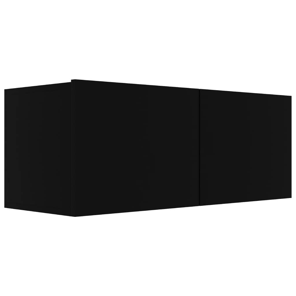 vidaXL TV Cabinet Set 6 Piece Home Living Room Bedroom Furniture HiFi Stereo Cabinet TV Stand Media Unit Entertainment Center Engineered Wood Black
