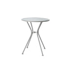 Alfresco Home 26-3015 Martini 3 Piece Greyhound Finish With 23.75" Round Table And 2 Stackable Chairs Bistro Dining Set