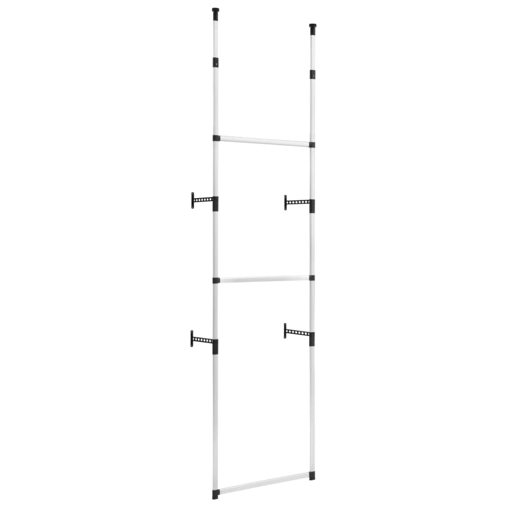 vidaXL Adjustable Aluminum Telescopic Rods Wardrobe System - Modern Storage and organization solution for any room, High Load Capacity