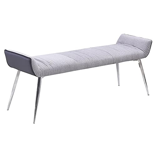 Best Quality Furniture Dining Bench, Light Gray