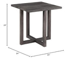 Lilola Home Moseberg Rustic Wood End Table