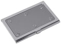 Stephanie Imports Set Of 3 Slim Metal Business Card Case Holders (Silver Industrial)