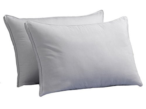 Ella Jayne Home King Size Bed Pillows- 2 Pack White Hotel Pillows- Gel Fiber Filled Firm Gel Pillows With Hypoallergenic Gusset