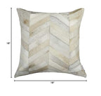 HomeRoots Decor 18-inch x 18-inch x 5-inch Enchanting Natural Torino Kobe Cowhide - Pillow