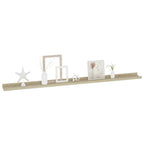 vidaXL Modern Wall Shelves 4 pcs, Sturdy MDF Shelves in Sonoma Oak Finish, Easy-to-Assemble, Ideal Indoor Storage Solutions for Office and Living Room Décor