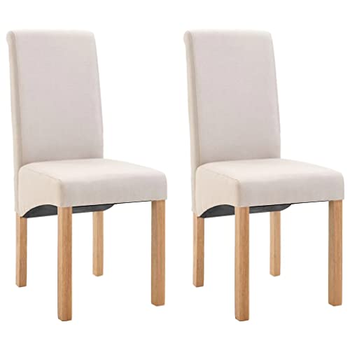 Vidaxl Dining Chairs 2 Pcs, Side Chair With Wood Frame, Upholstered Fabric Armless Accent Chair For Home Kitchen Living Room, Blue Fabric