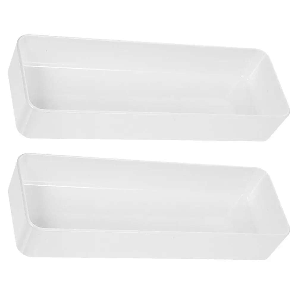 Maximize Kitchen Drawer Space: Large Capacity White Cutlery Organizer & Silverware Divider (2Pack)