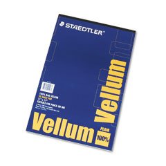 Staedtler Mars Vellum Paper, 16-Lb., 100% Rag, 11 X 17, Translucent, 50 Sheets Per Pad (Case Of 4)