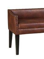 Leffler Home Whitney Transitional Long Upholstered Bench, Brown,Large