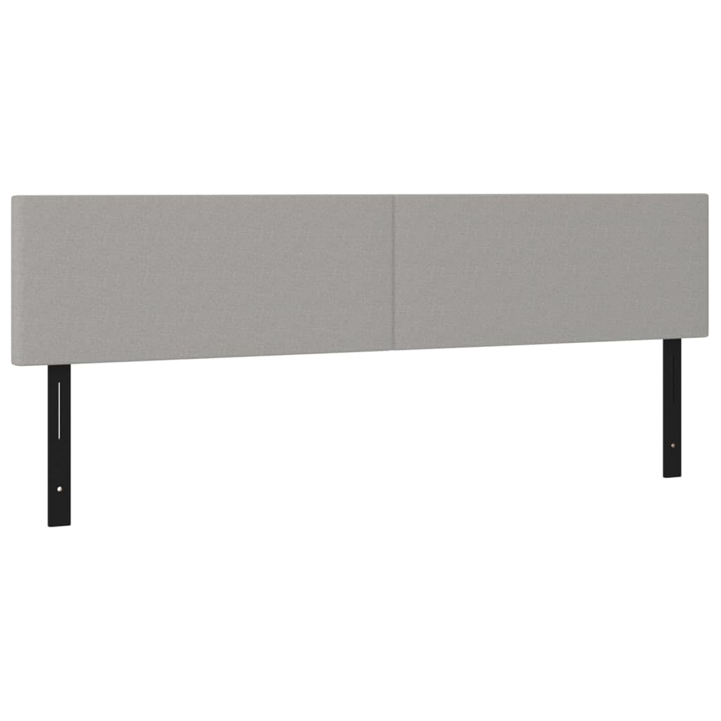 Vidaxl Light Gray Fabric Headboards - Set Of 2 Classic Style, Engineered Wood And Solid Larch Wood, Stylish Bed Frame Accessories