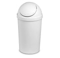 Sterilite White 12 Qt Swing-Top Wastebasket