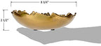 Red Co. 8.75    Gold Moon Decorative, Asymmetrical Torn, Hammered Metal Centerpiece Bowl With Sculpted Edges