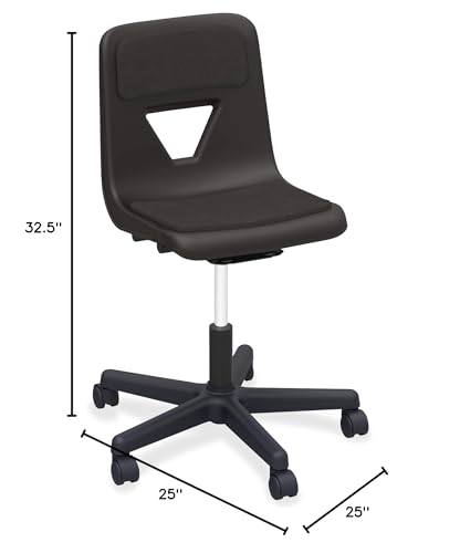Lorell Classroom Adjustable Height Padded Mobile Task Chair